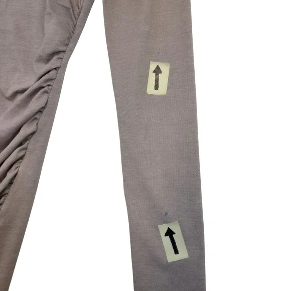 Leith XS Taupe Brown Ruched Asymmetrical Midi Dress Casual Minimalist XS Mauve - Picture 5 of 11